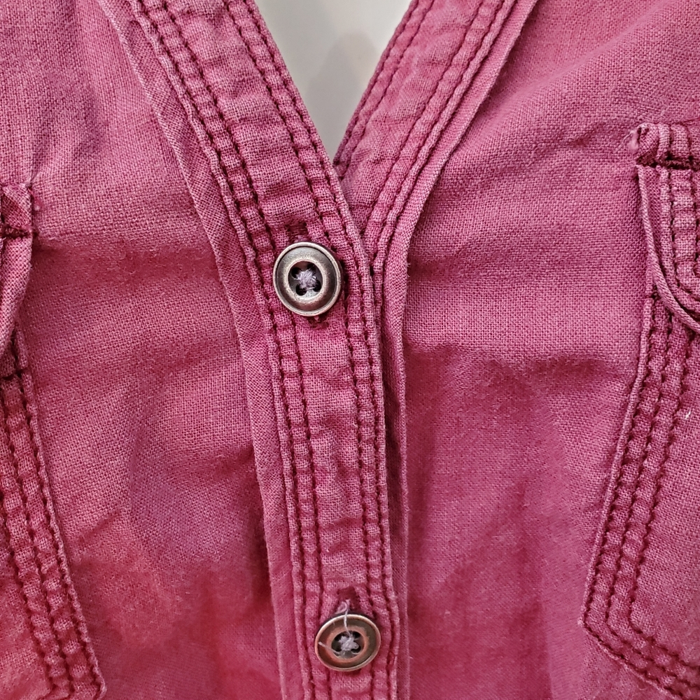 Purple button down top - Picture 2 of 7